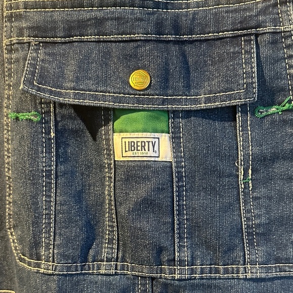 Liberty Denim Overall Shorts with Pocket Detail - Picture 2 of 4